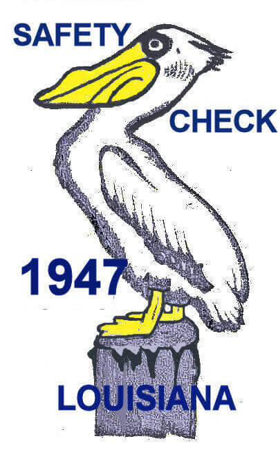(image for) 1947 Louisiana Safety Check inspection sticker